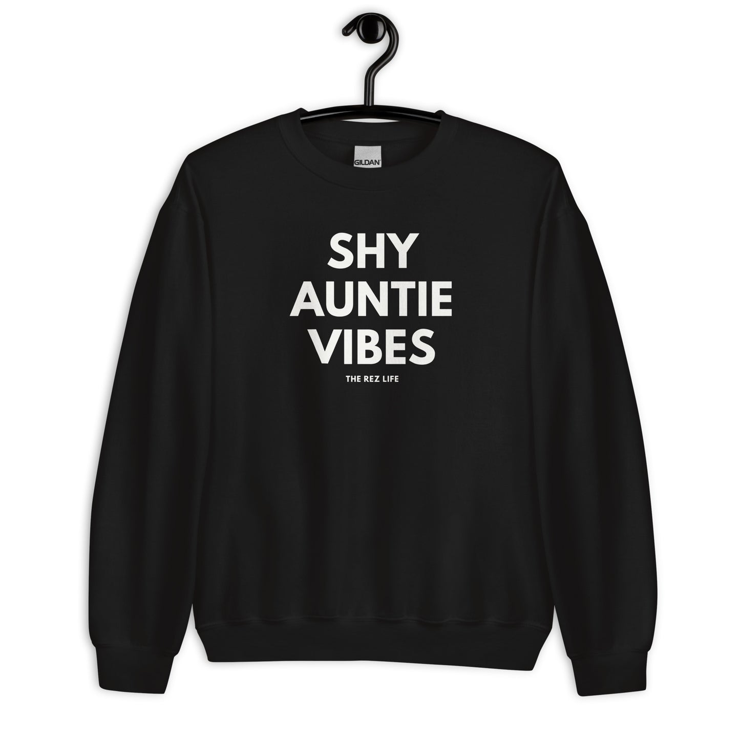 Hand Covering Mouth - Shy Auntie Crewneck