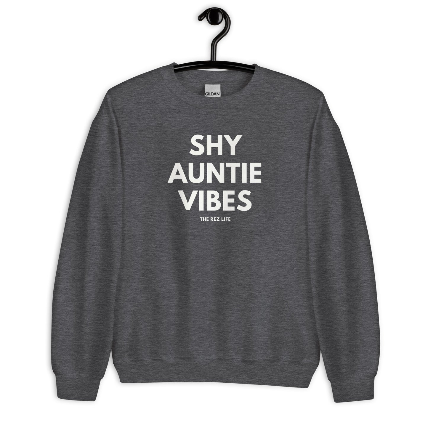 Hand Covering Mouth - Shy Auntie Crewneck