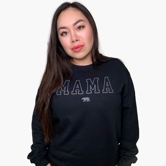 Strong Mama Bear Black Crewneck