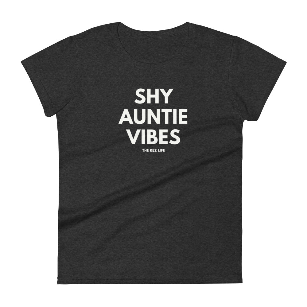 Hand Covering Mouth - Shy Auntie Vibes Women's Tee