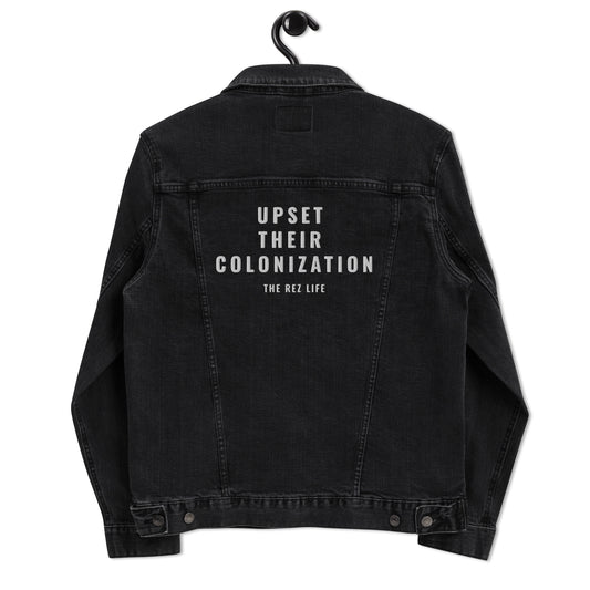 Upset Their Colonization Jean Jacket - The Rez Lifestyle