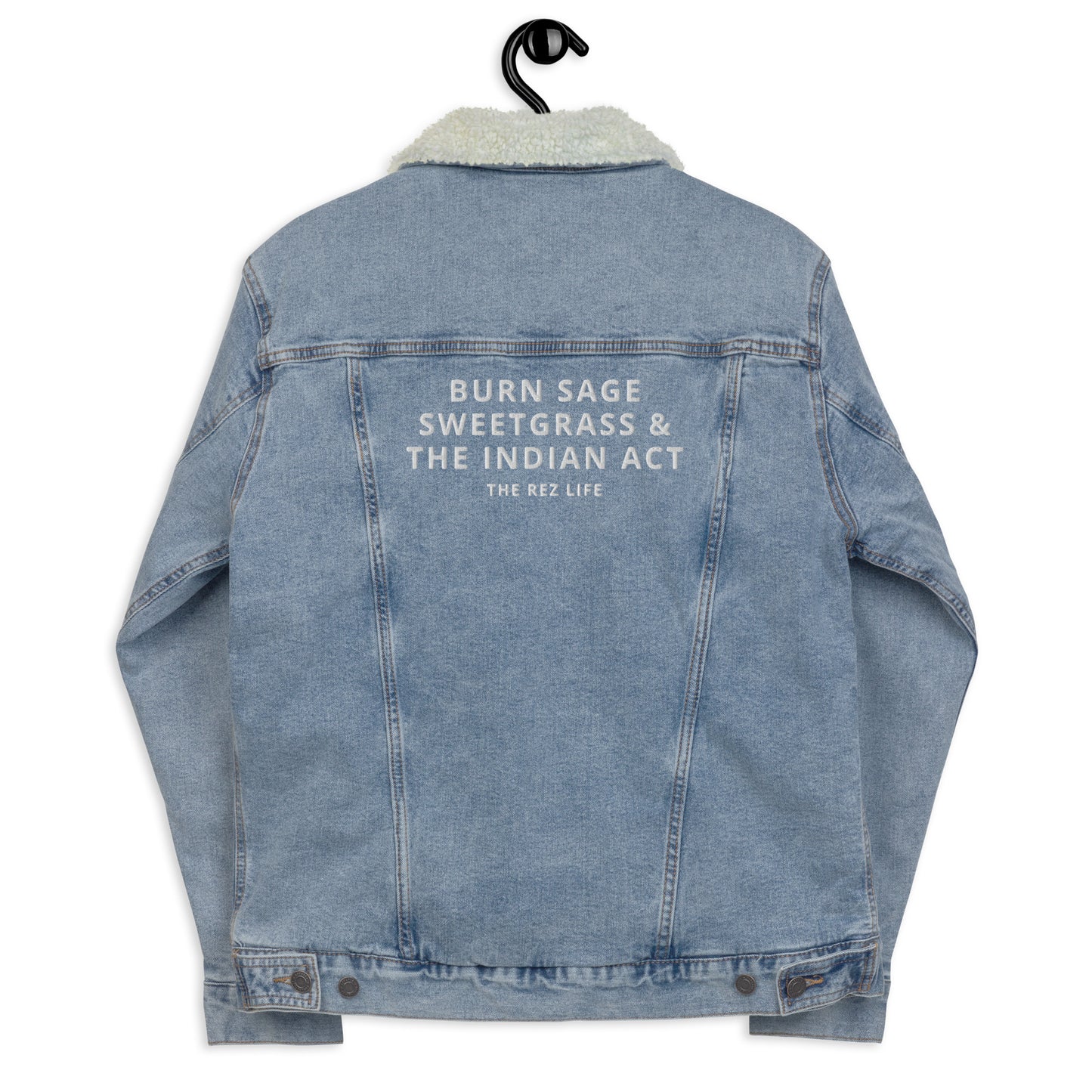 BSS&TIA Denim Sherpa Jacket - The Rez Lifestyle