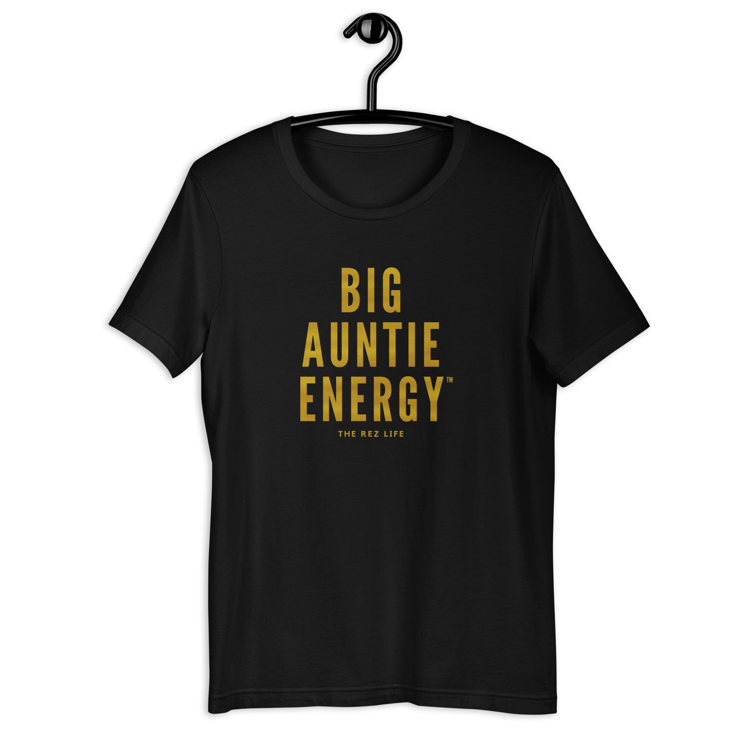 Big Auntie Energy™ Black & Gold Tee – The Rez Lifestyle